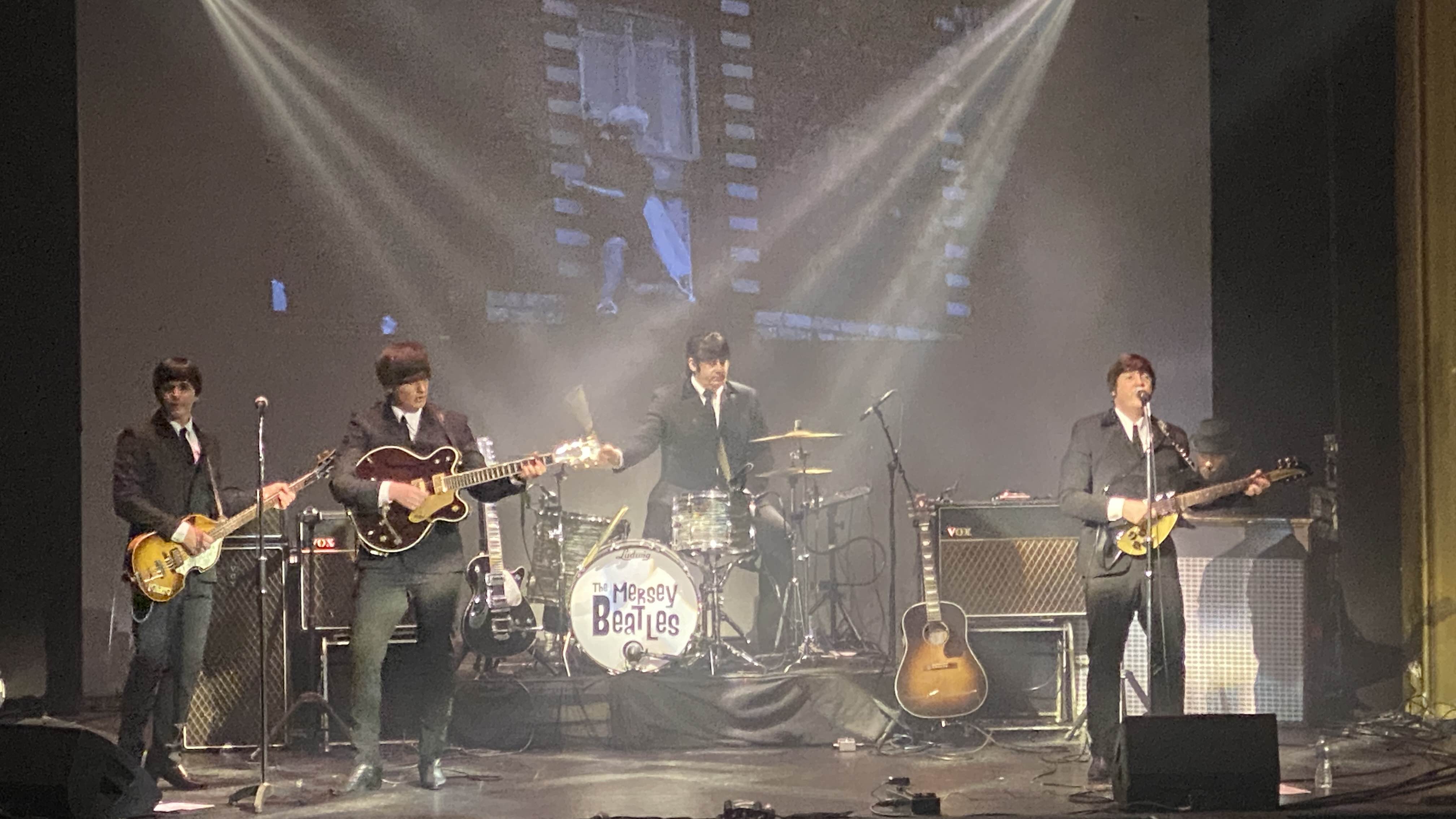 tenbury wells , mersey beatles , the beatles , the upbeat beatles , tribute band , production for touring bands , production for tribute band ,