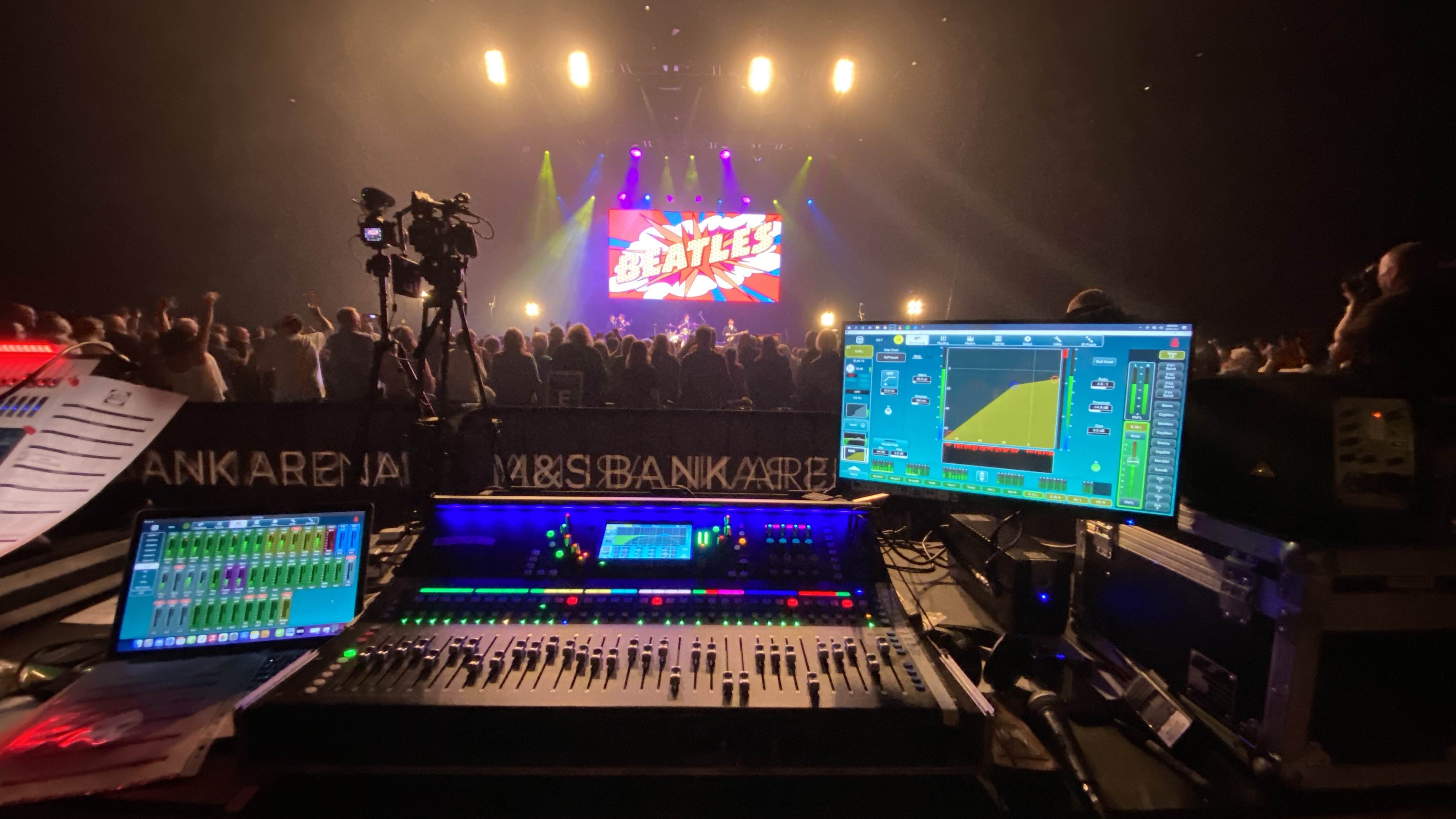 mersey beatles , the beatles , the upbeat beatles , hoddesdon , tribute band , production for touring bands , production for tribute band , liverpool arena , liverpool , M&S arena ,