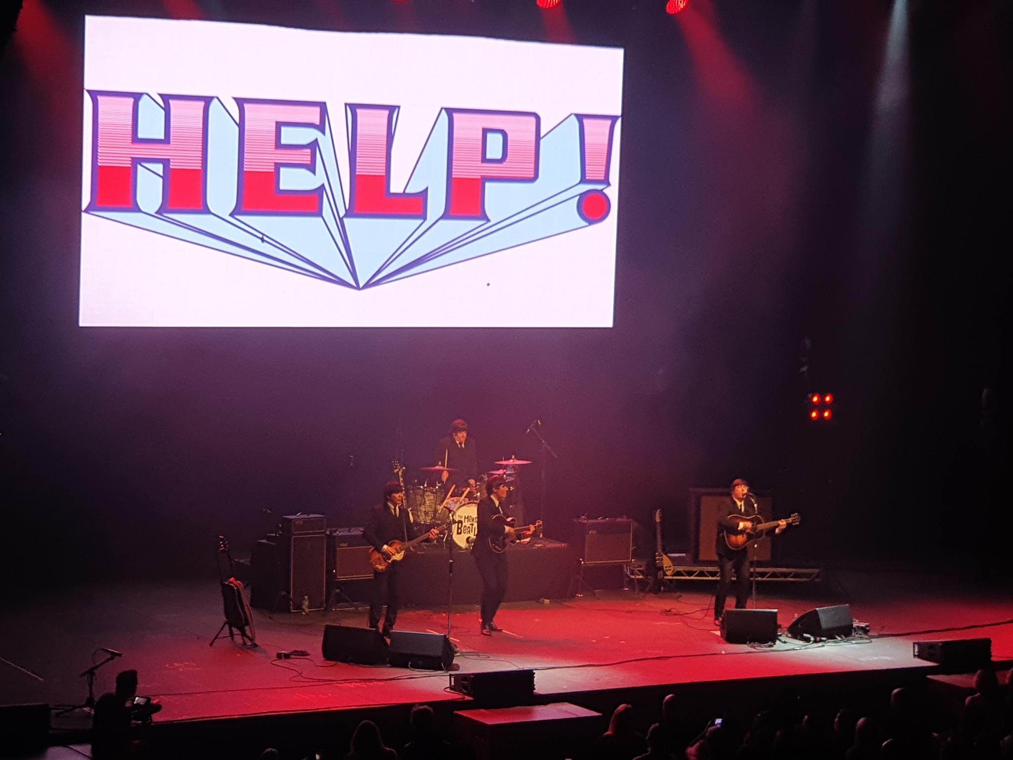 mersey beatles , the beatles , the upbeat beatles , hoddesdon , tribute band , production for touring bands , production for tribute band , liverpool arena , liverpool , M&S arena ,