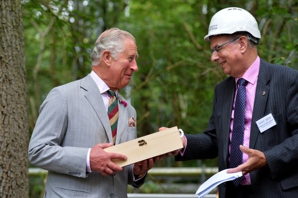 HRH The Prince of Wales  , Norbury Junction , staging for royal family , royal visit , production for royal visit , stage hire , royal crest , stafford royal family , 