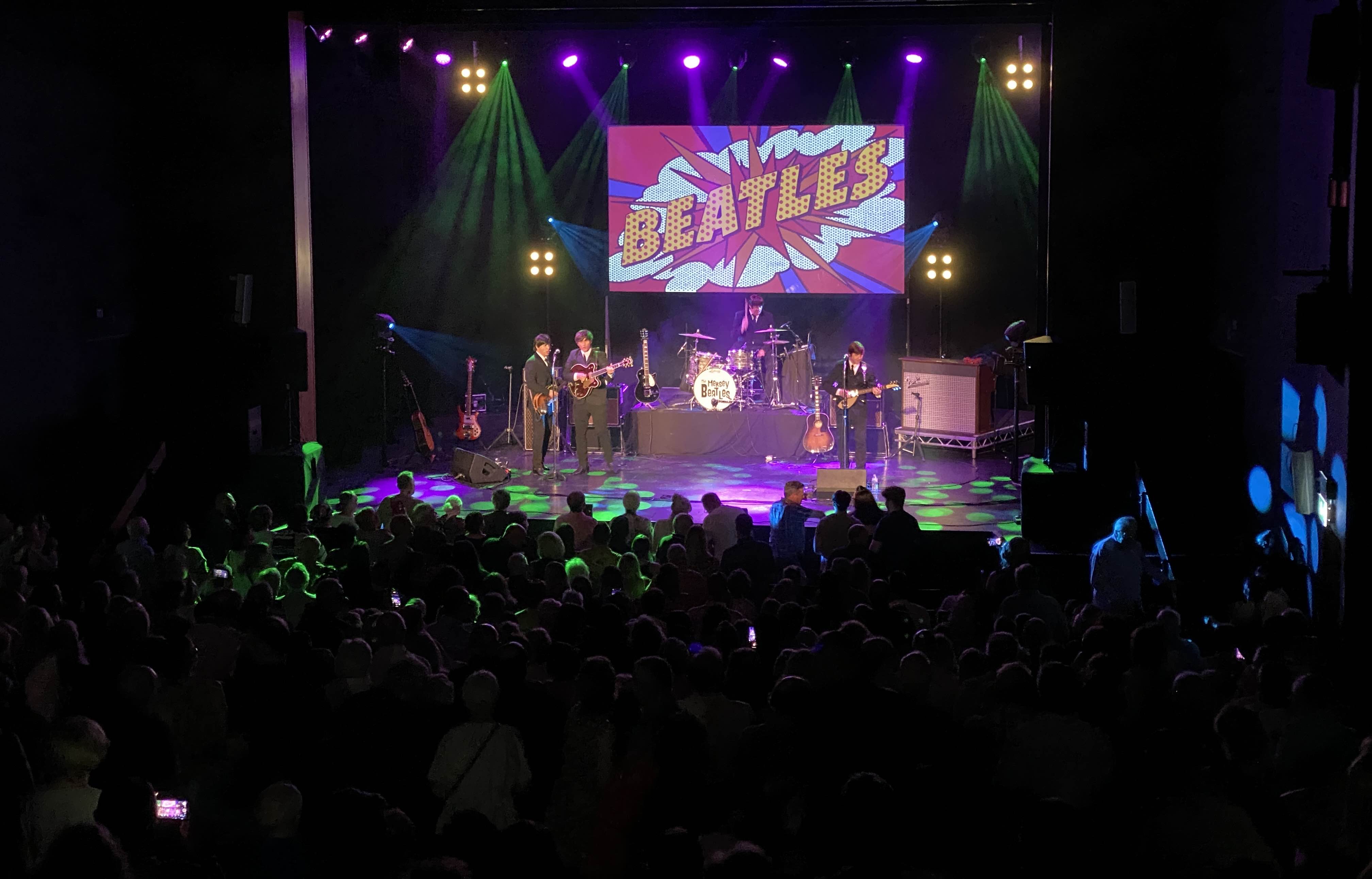 mersey beatles , the beatles , the upbeat beatles , croydon , tribute band , production for touring bands , production for tribute band ,