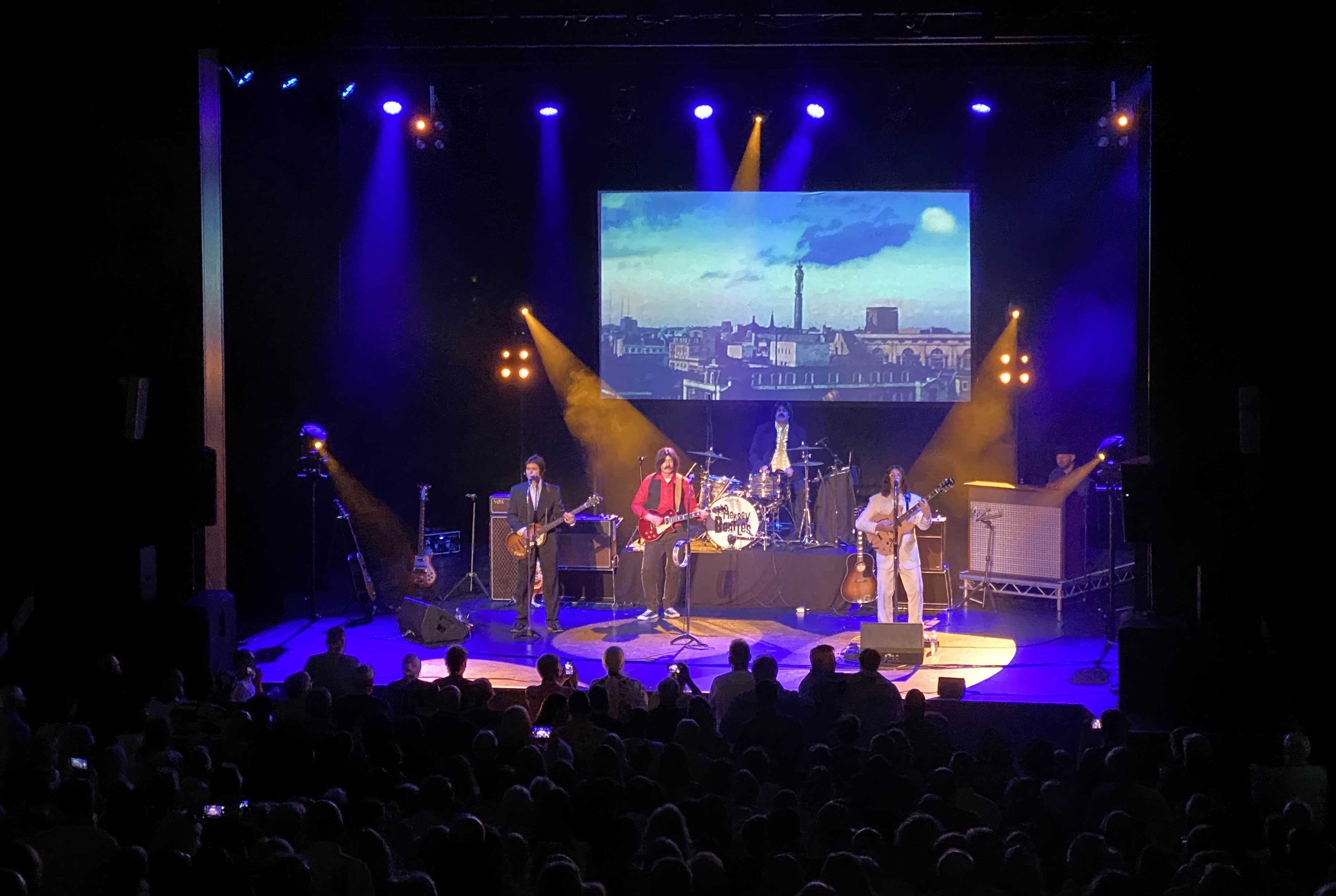 mersey beatles , the beatles , the upbeat beatles , hoddesdon , tribute band , production for touring bands , production for tribute band ,