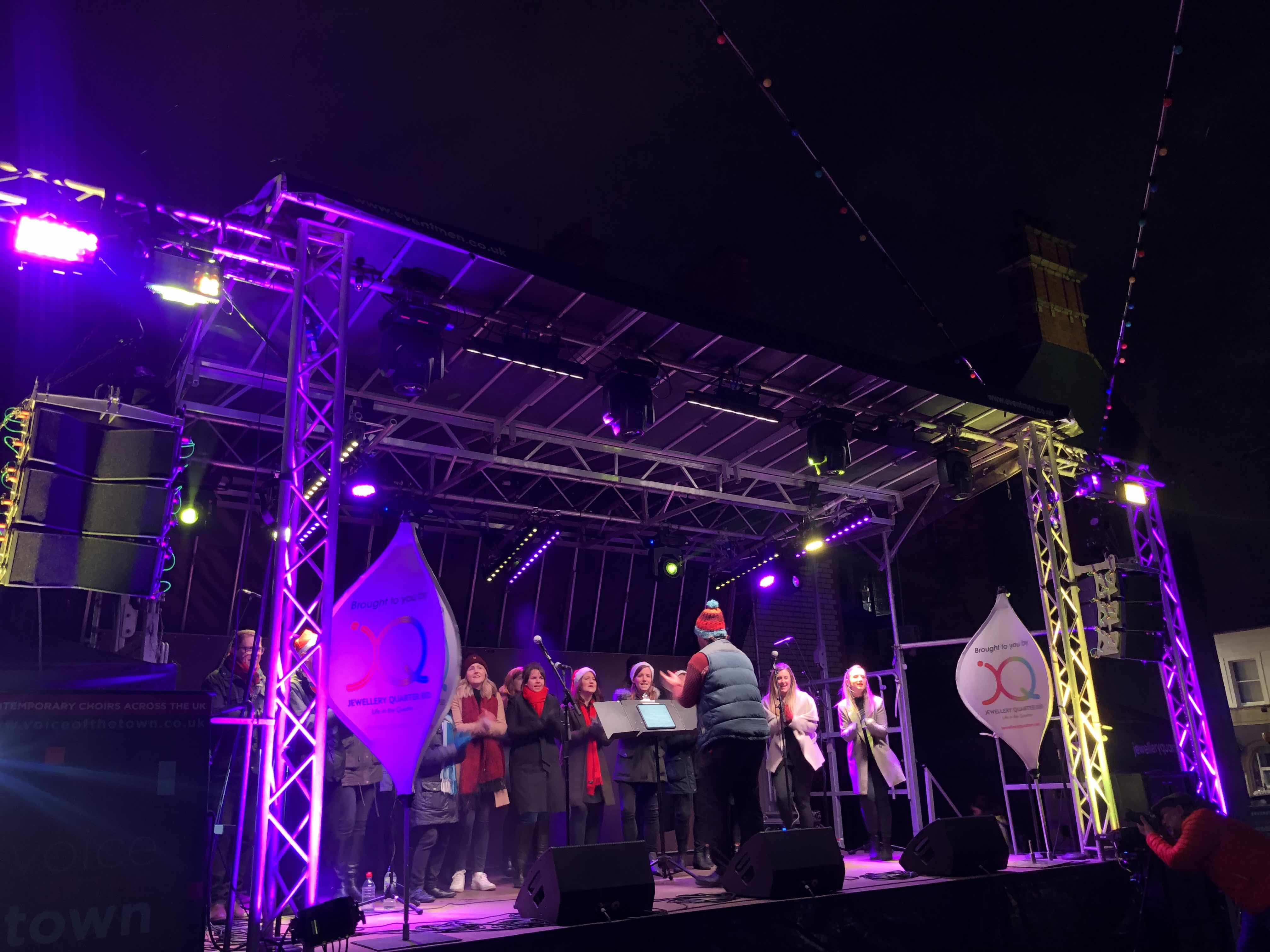 JQ BID , Christmas lights switch on , the best christmas lights switch on 2019 , local christmas lights switch on , Birmingham christmas lights switch on , production for christmas lights switch on , Jewellery Quarter BID christmas , Jewellery Quarter BID 2019 Jewellery Quarter BID events ,