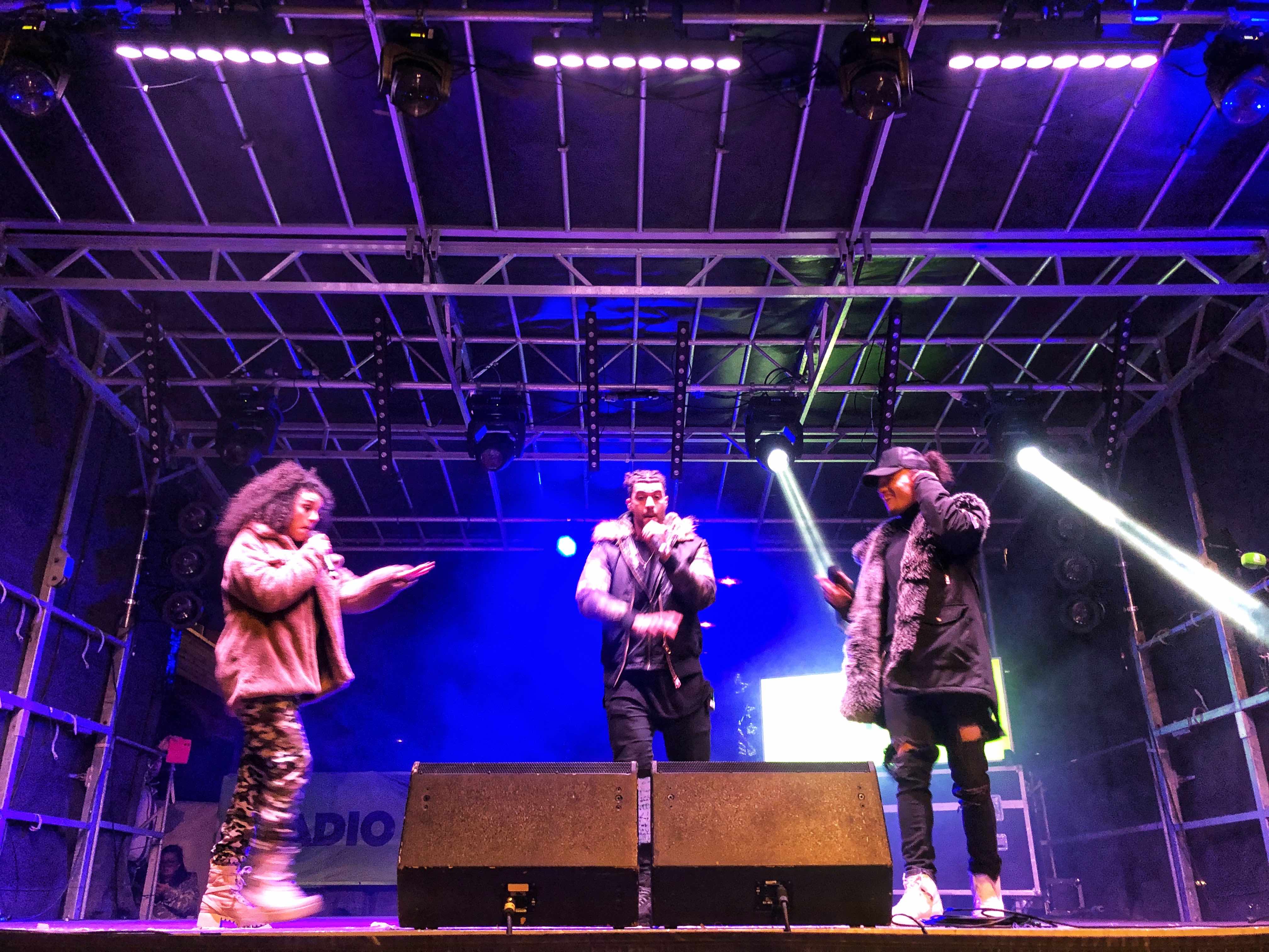 West Bromwich, Birmingham , Christmas , lights , switch on , 2018 , 2019 , gold , production , stage , hire , rent , rental , Cut Kelvins , Free radio , Katie Ashworth , CBBC , 