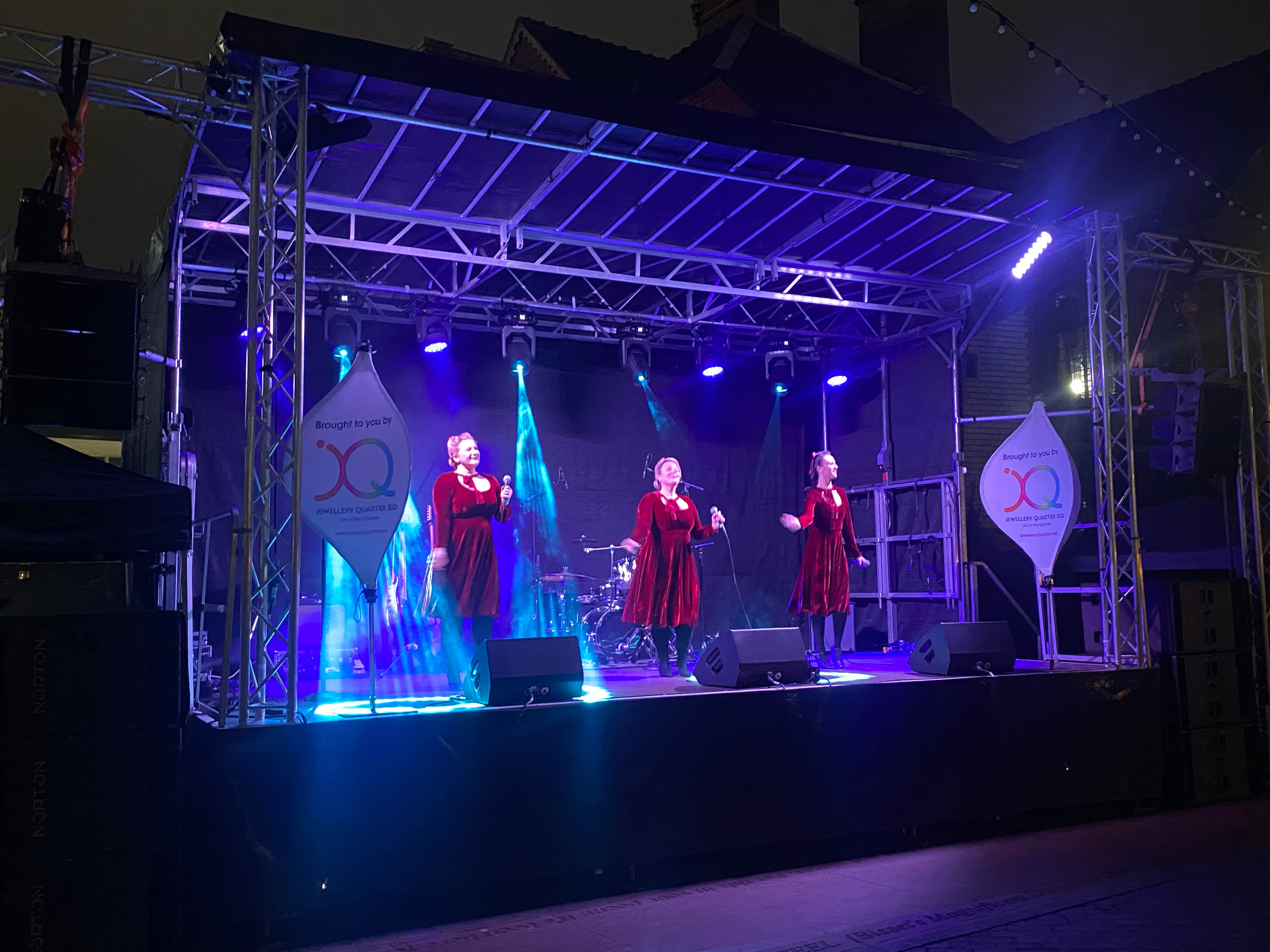 JQ BID events, jewellery quarter events , JQ bid events , stagemen , cannock sound , birmingham events , christmas lights , JQ christmas lights ,