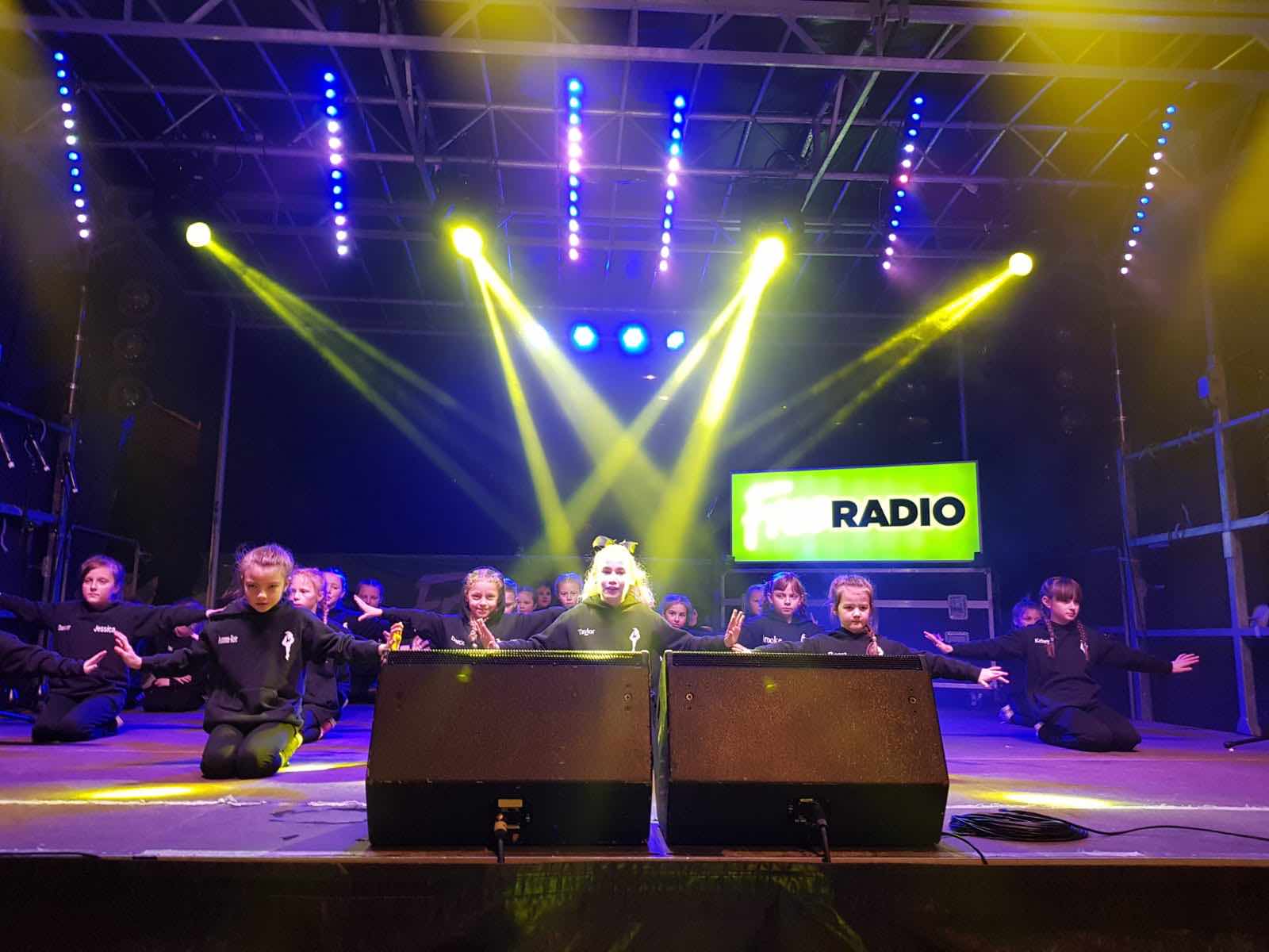 West Bromwich, Birmingham , Christmas , lights , switch on , 2018 , 2019 , gold , production , stage , hire , rent , rental , Cut Kelvins , Free radio , Katie Ashworth , CBBC , 