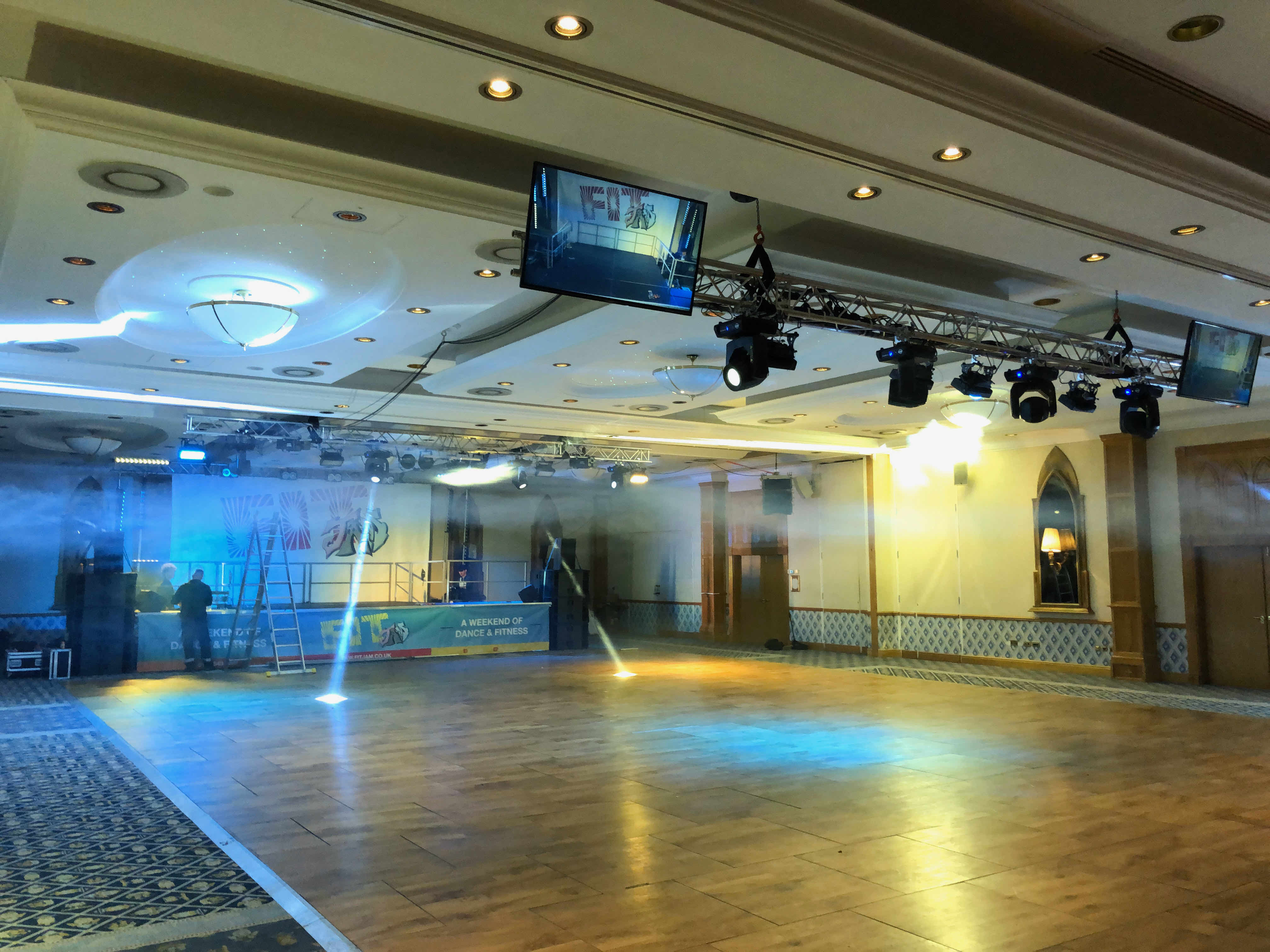 alton towers , fit jam , fitness , production , stage hire , stage rental , lighting hire , audio , speakers for fitness , fitjam , piloxing , 