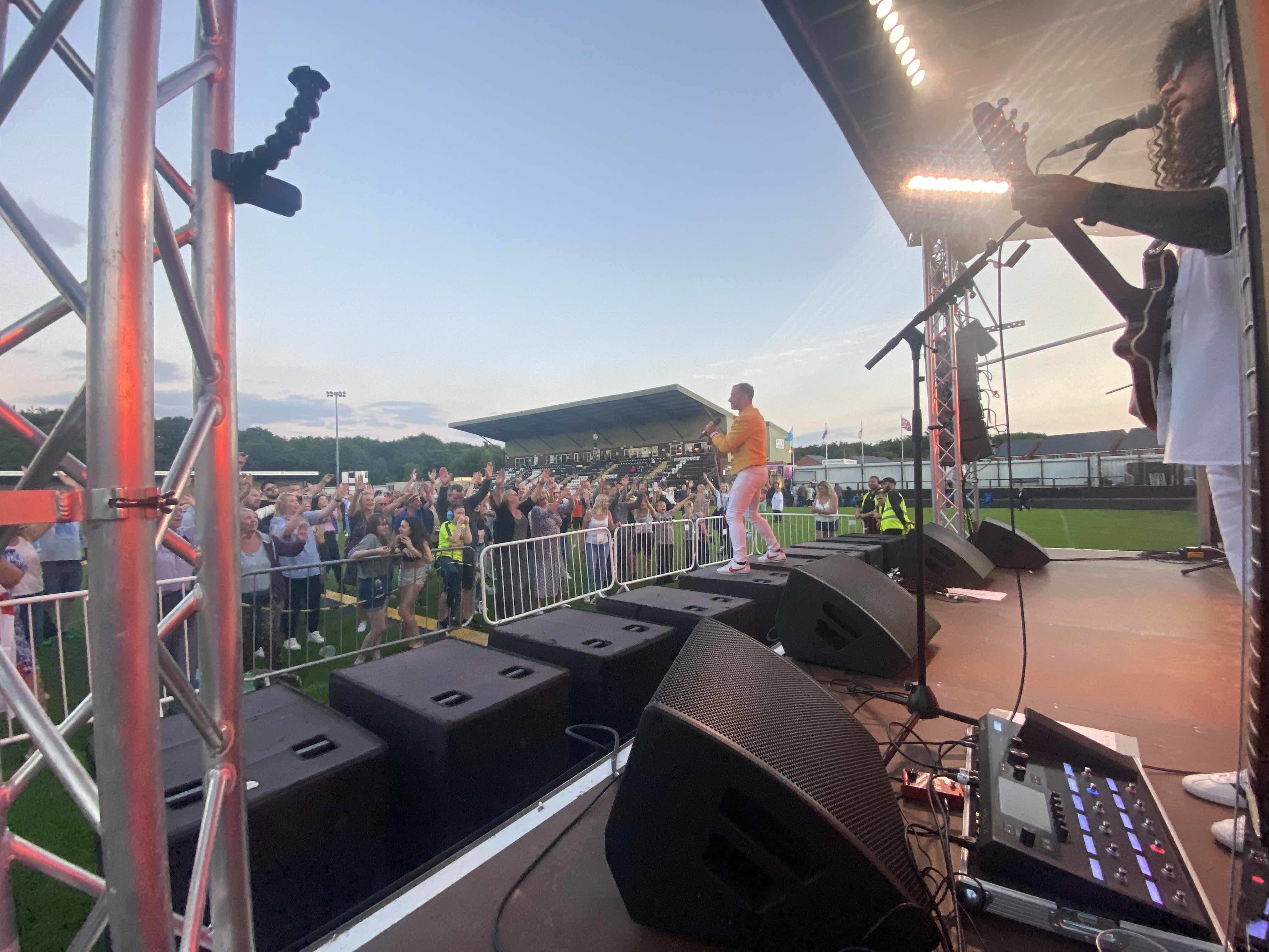 hednesford , hednesford town , hednesford FC , hednesford festival , hednesford concert , stagemen , cannock sound hire ,