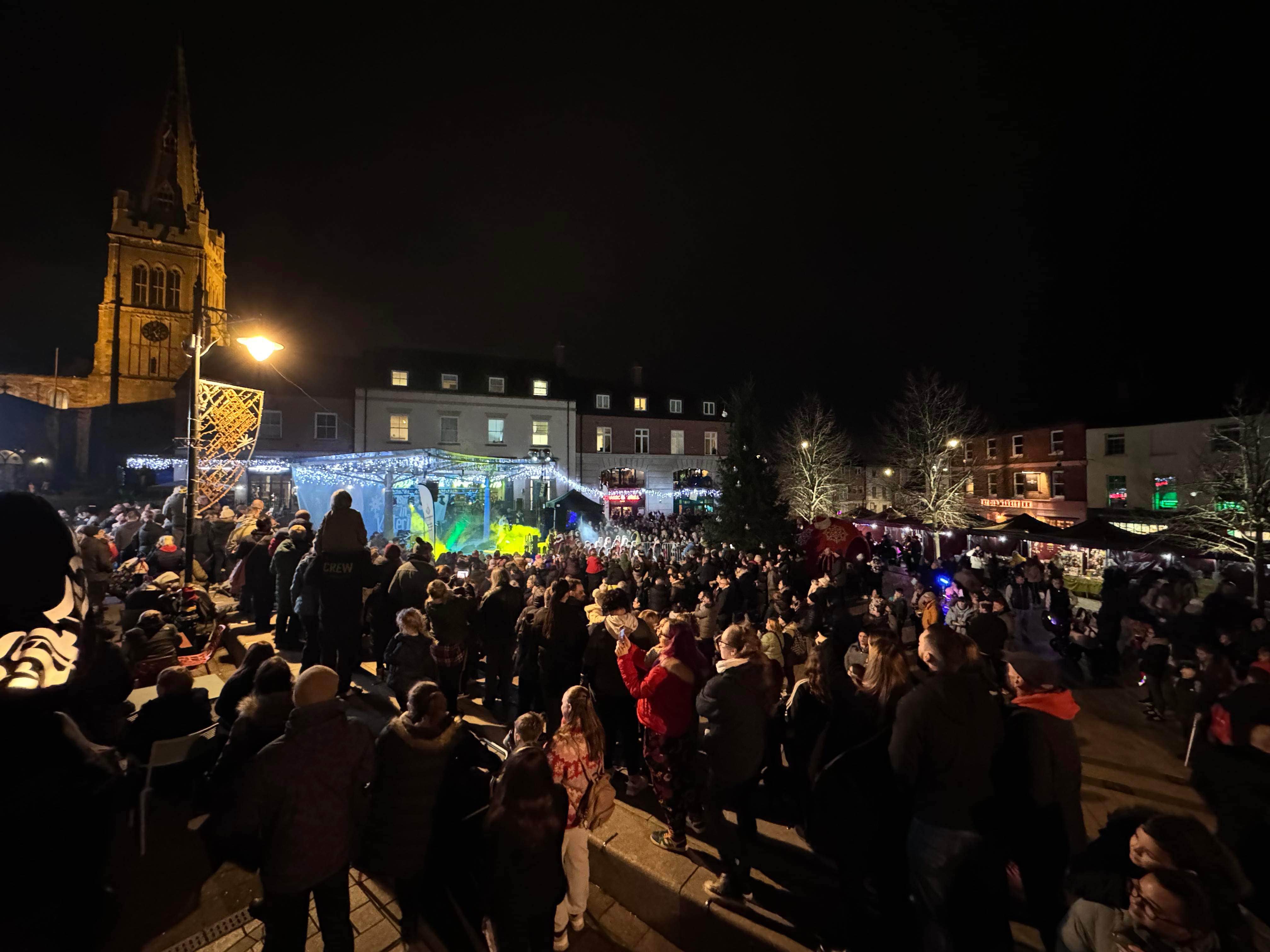 Kettering , northampton, christmas lights , christmas lights in kettering  , northampton , cannock sound hire , stage men , sound hire , stage hire ,