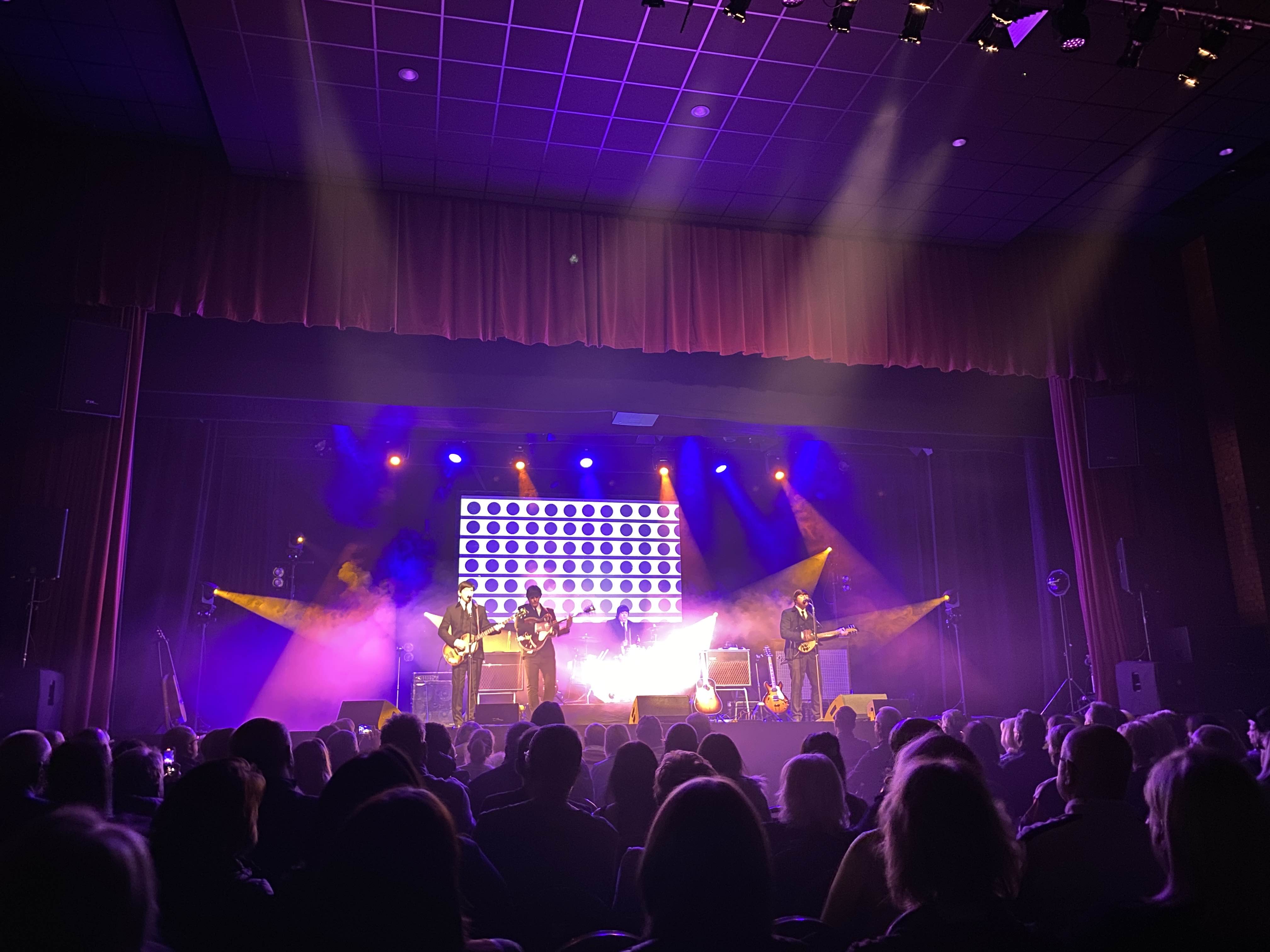 mersey beatles , the beatles , the upbeat beatles , hoddesdon , tribute band , production for touring bands , production for tribute band ,