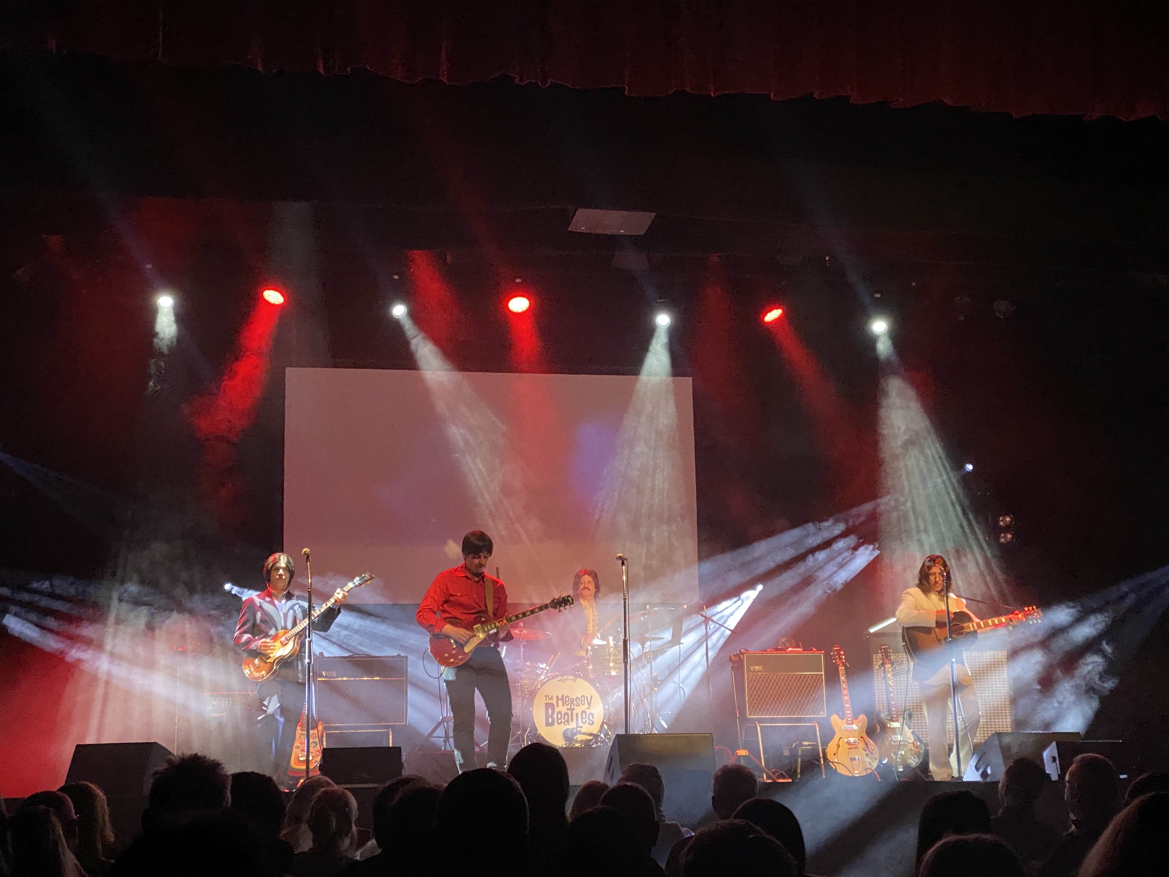 mersey beatles , the beatles , the upbeat beatles , hoddesdon , tribute band , production for touring bands , production for tribute band ,