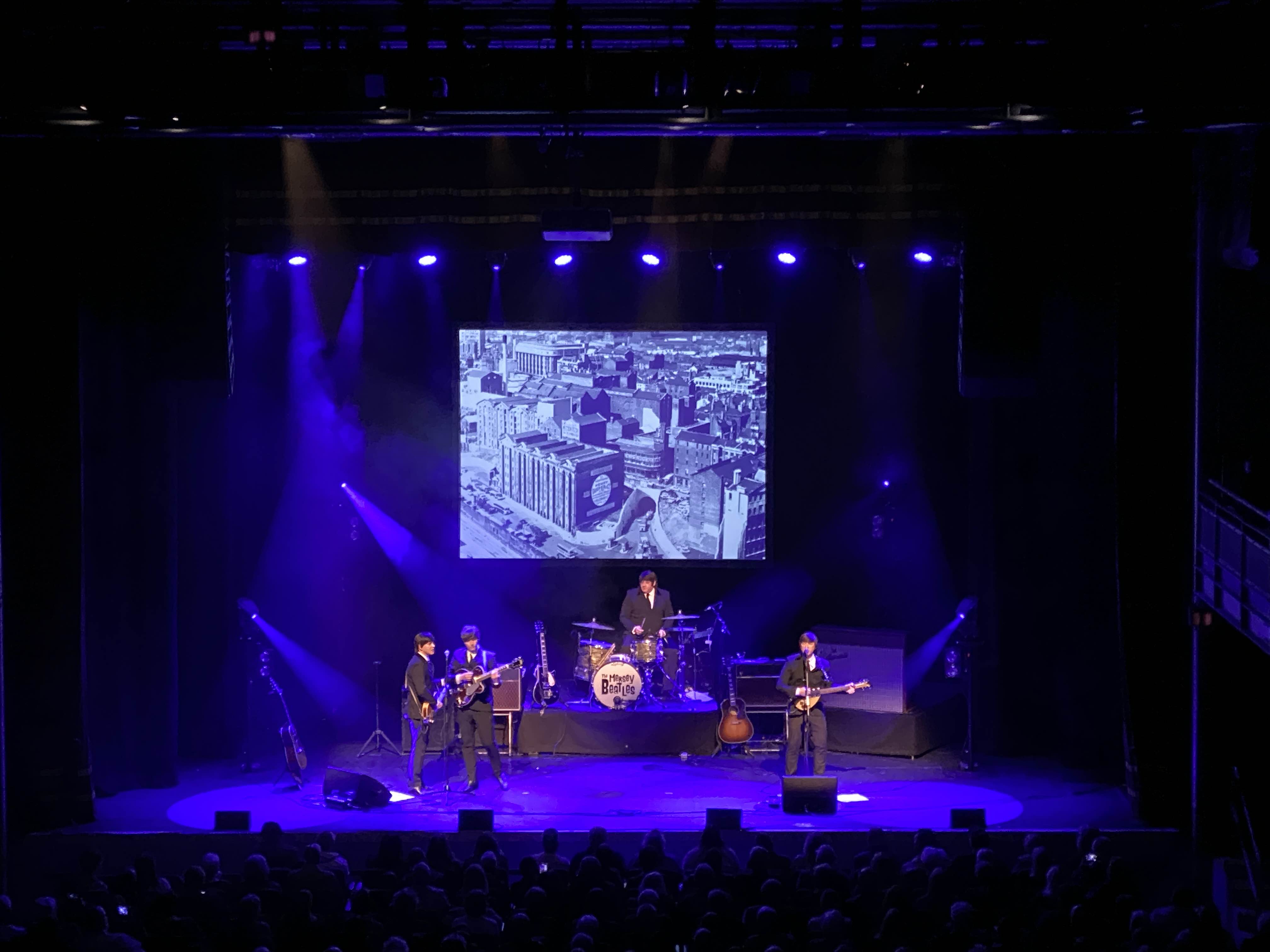 mersey beatles , the beatles , the upbeat beatles , kings lynn , corn exchange, tribute band , production for touring bands , production for tribute band ,