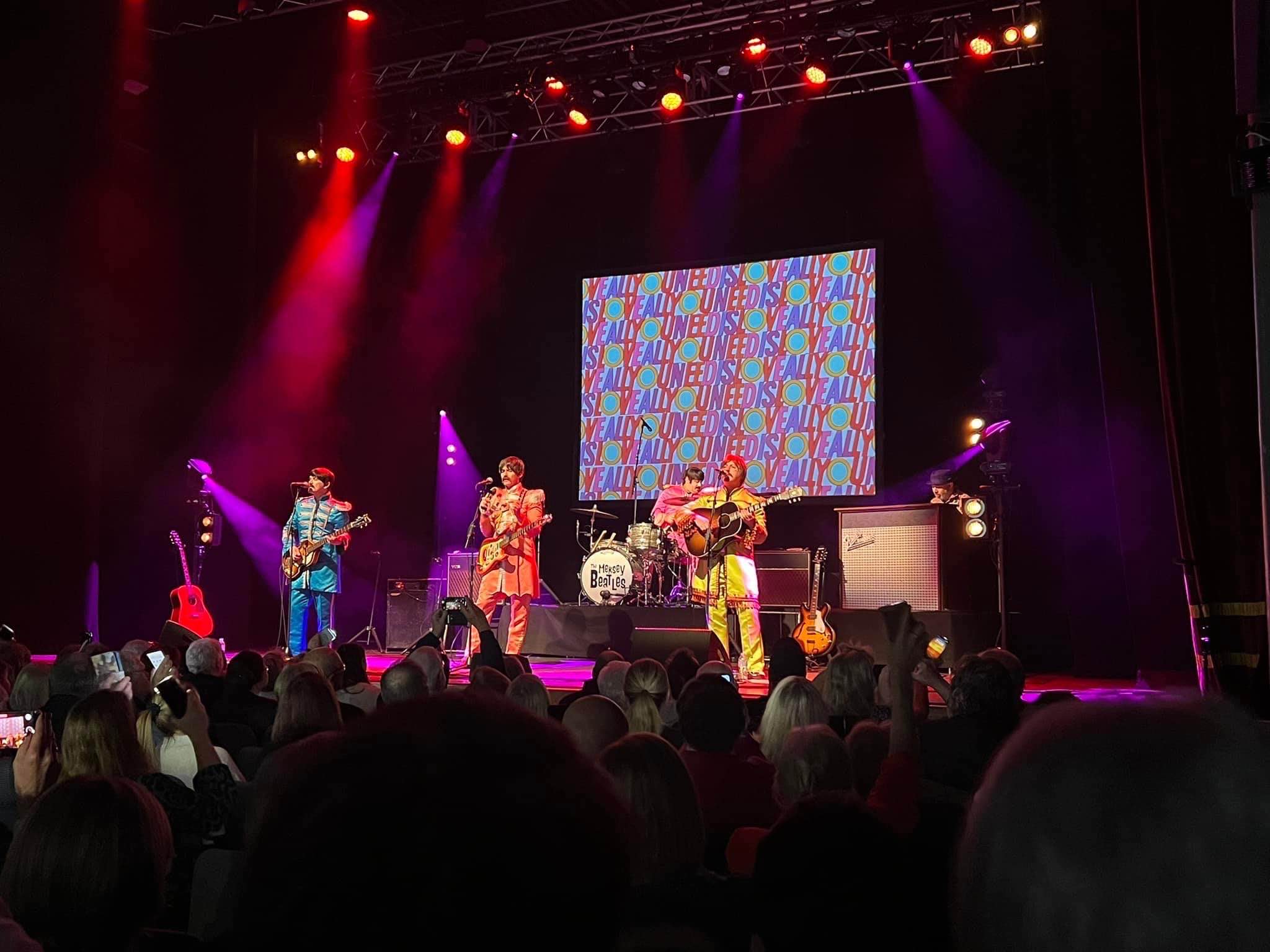 mersey beatles , the beatles , the upbeat beatles , kings lynn , corn exchange, tribute band , production for touring bands , production for tribute band ,