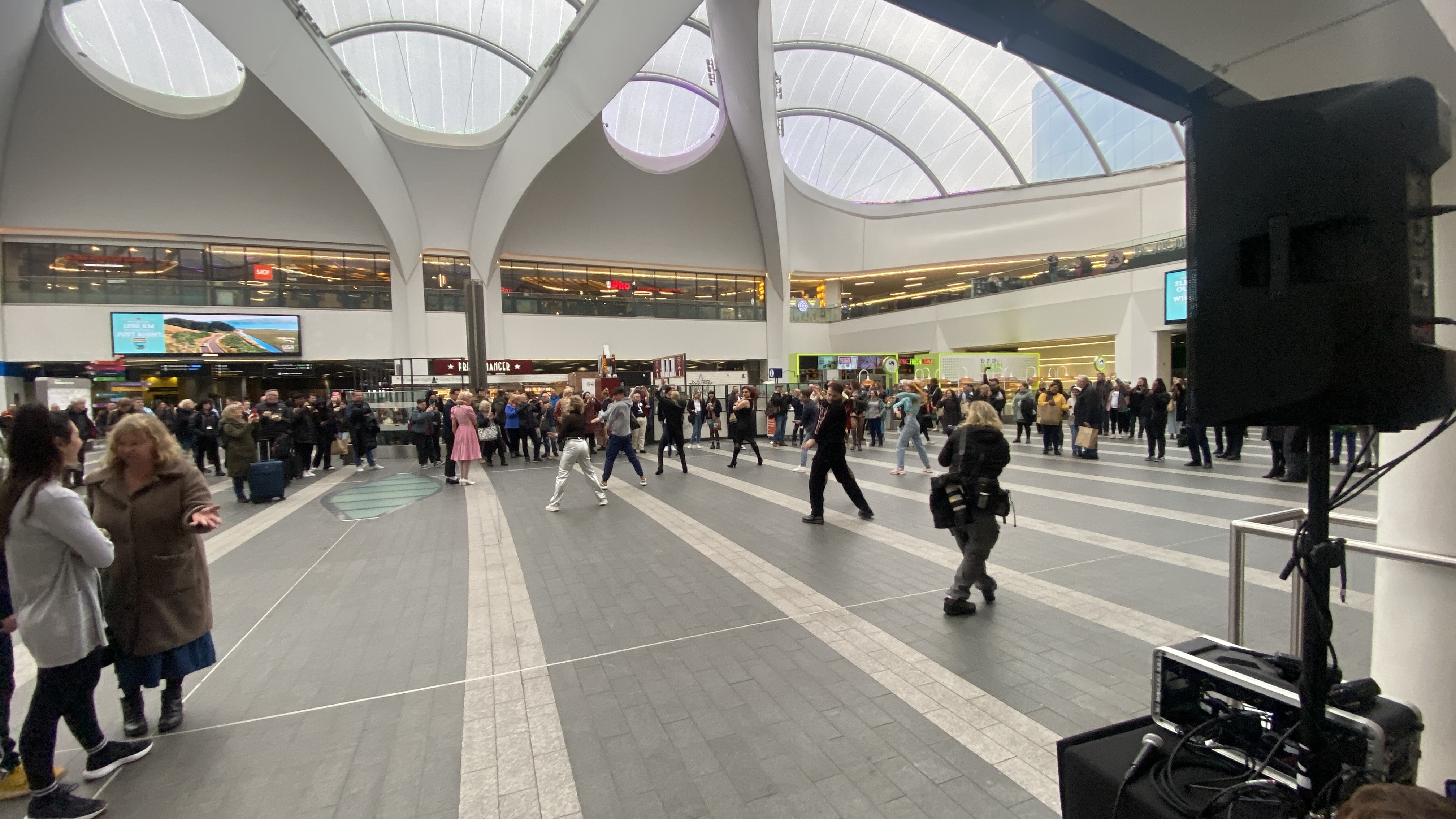 flash mob , birmingham , new street , rocky horror , rocky horror flash mob , rocky horror birmingham , cannock sound ,