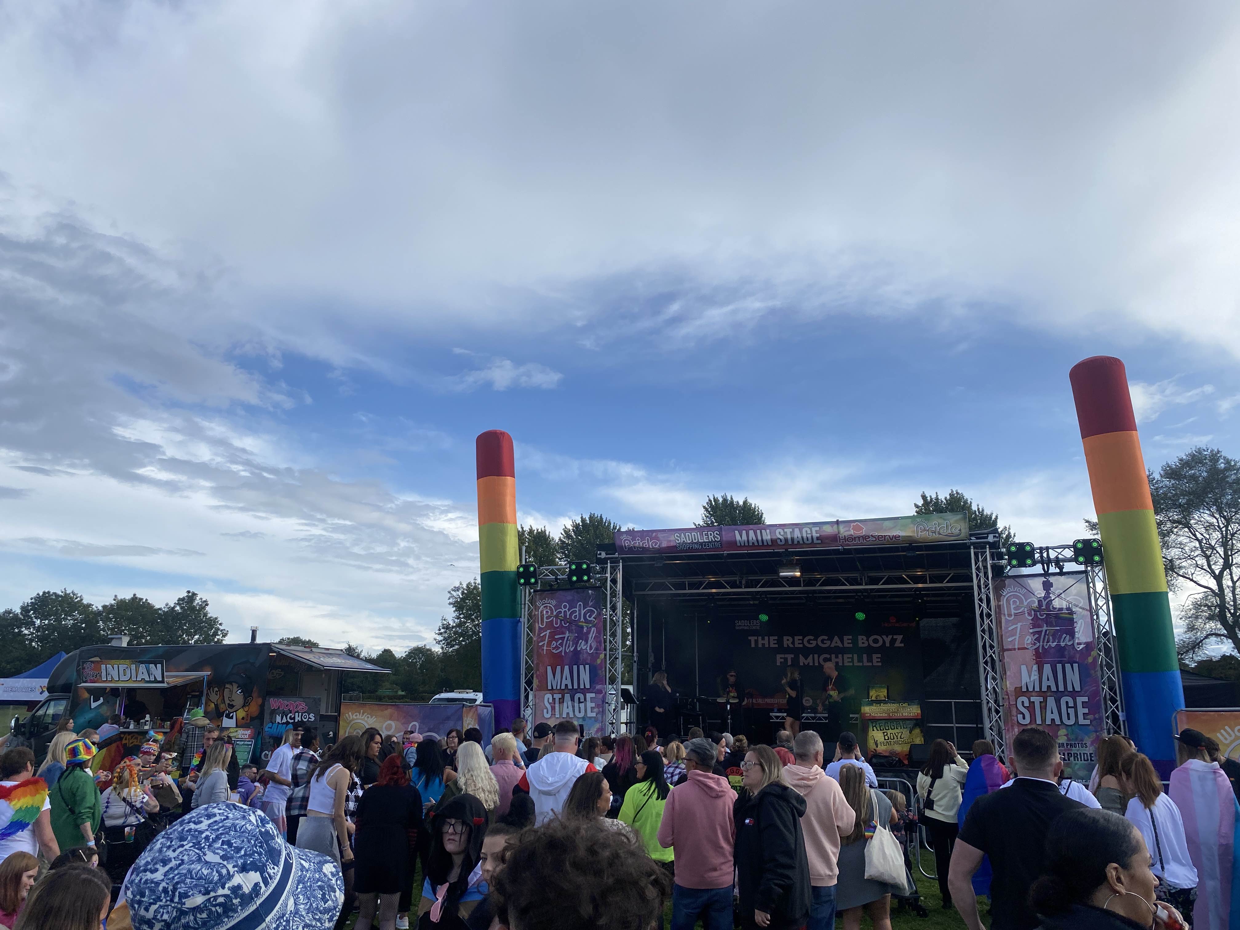 walsall pride , walsall pride 2023 , walsall , stagemen , outdoor festival , eventprofs , audio production , cannock sound hire , cannock sound ,
