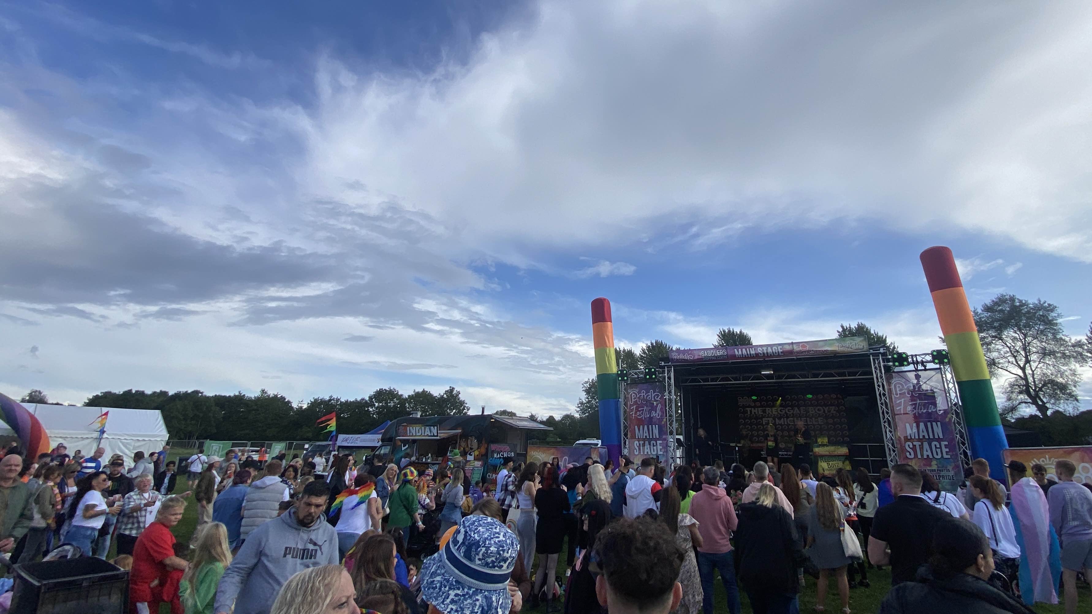 walsall pride , walsall pride 2023 , walsall , stagemen , outdoor festival , eventprofs , audio production , cannock sound hire , cannock sound ,