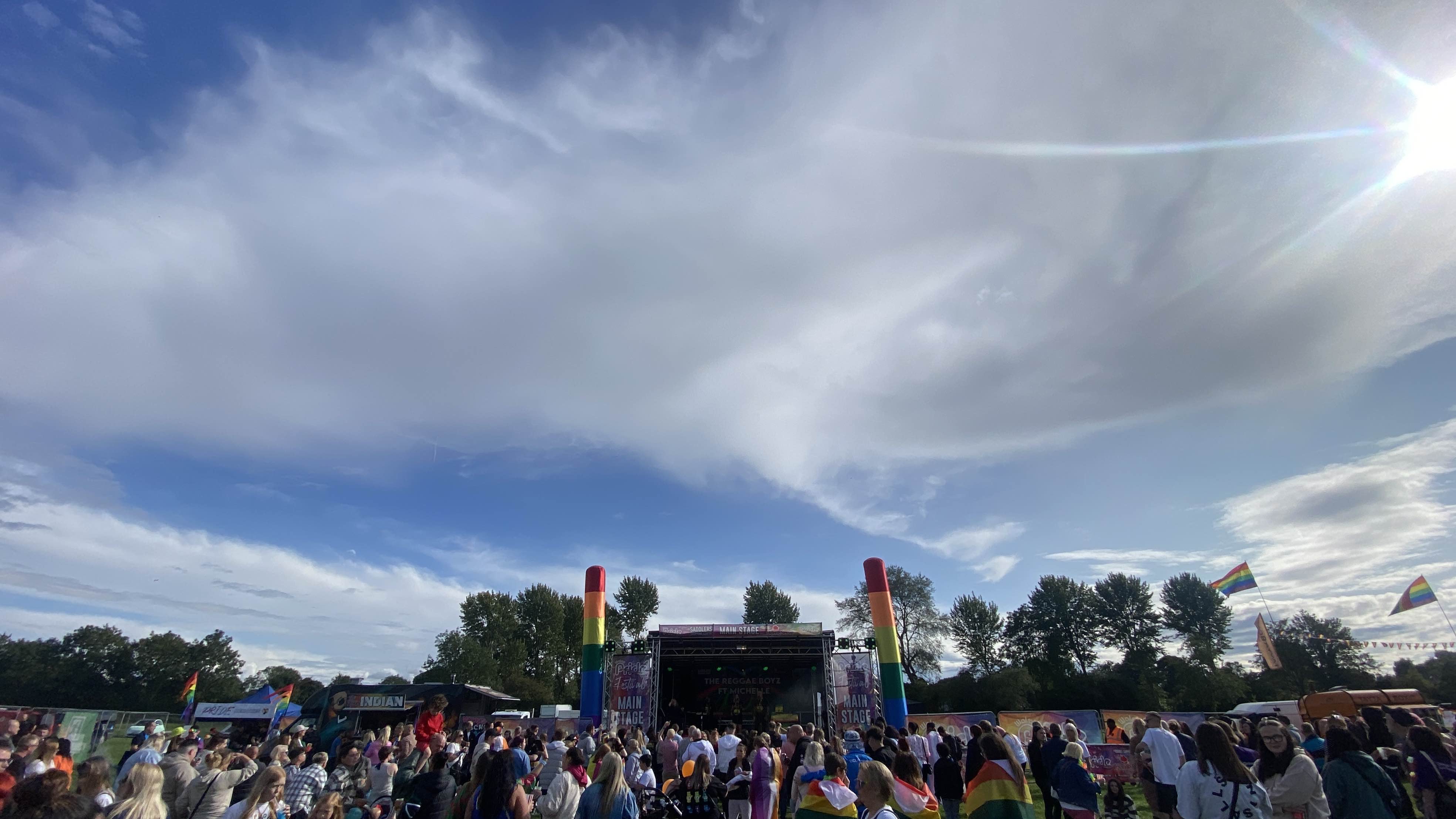 walsall pride , walsall pride 2023 , walsall , stagemen , outdoor festival , eventprofs , audio production , cannock sound hire , cannock sound ,