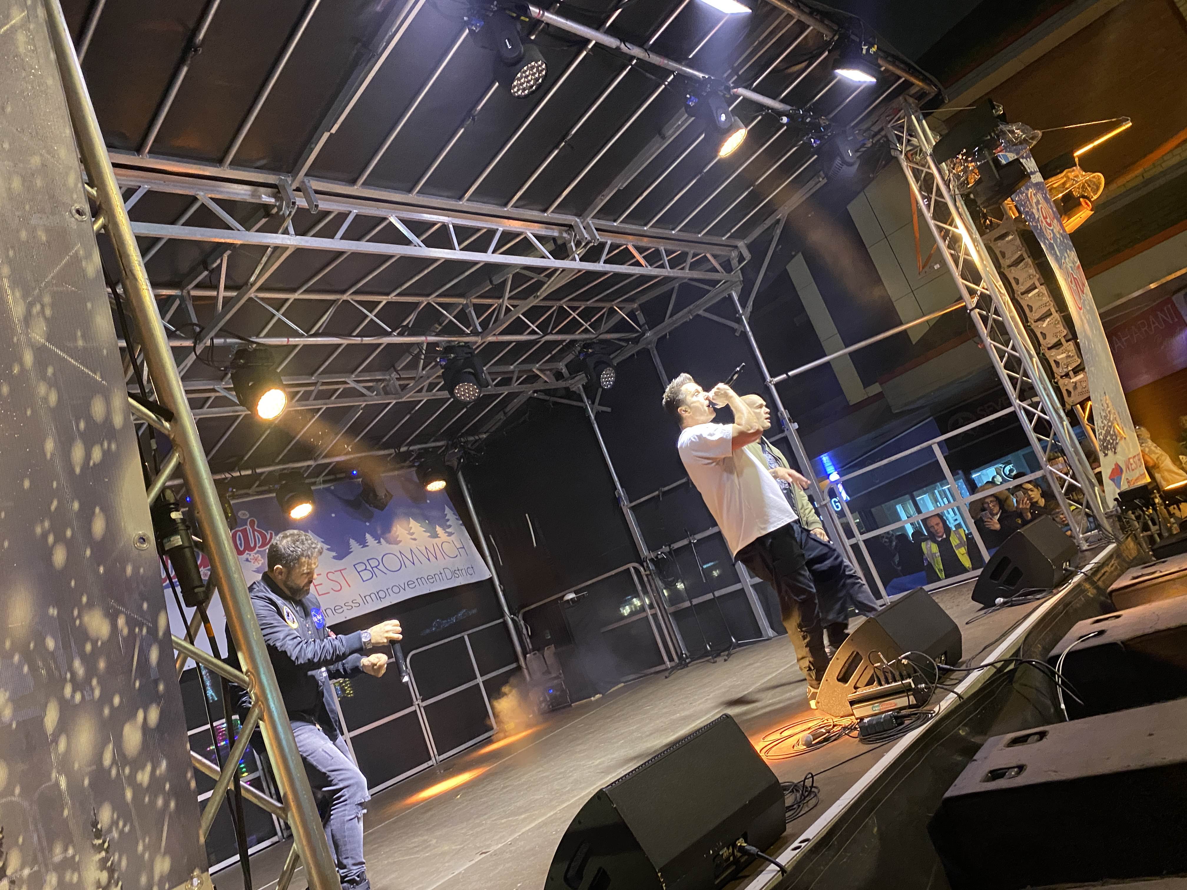 west bromwich , west bromwich bid , sandwell , christmas , 5ive , bella deanie , cannock sound , stage men ,