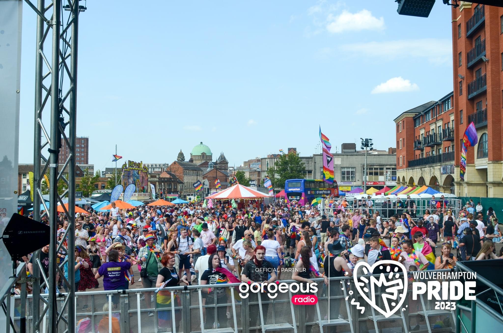 wolverhampton pride , pride , wolverhampton , wolves , wolves pride , gay pride , wolverhampton gay , festival , cannock sound hire , stage men ,